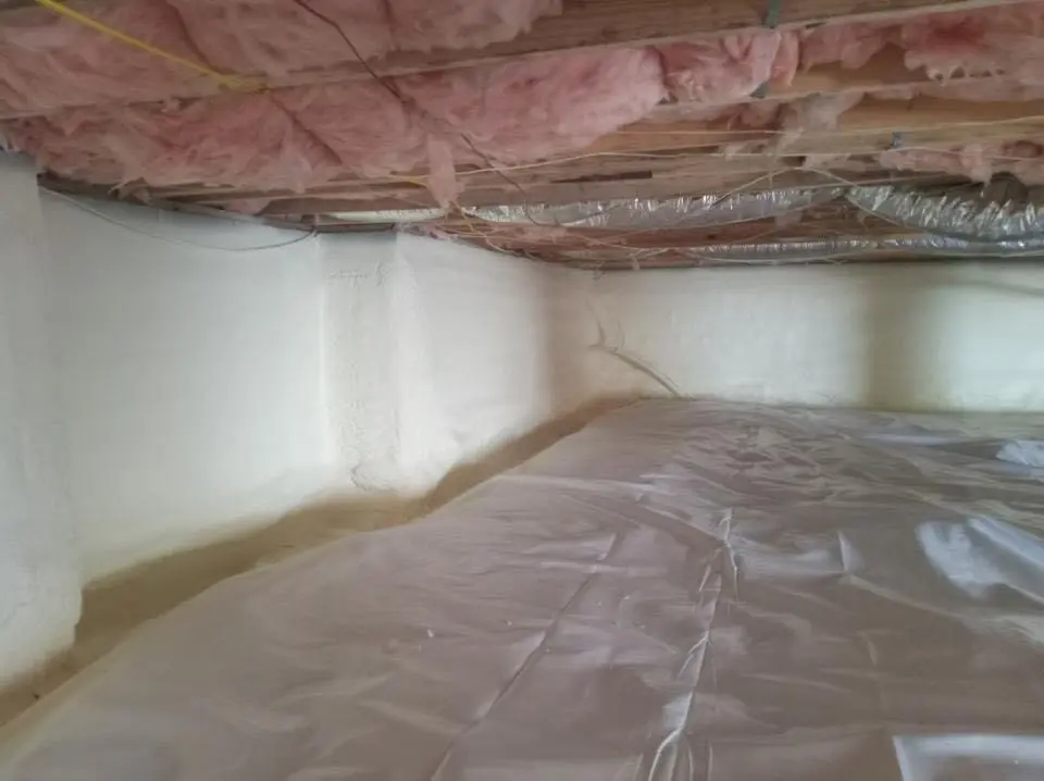 Crawl space encapsulation with closed-cell spray foam for Spray Foam Roofing Repair in Rigby